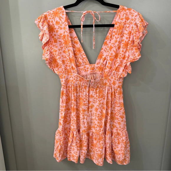 STILLWATER Jessie Mini Dress Summer Sorbet Mini Dress Floral Print Size Small - Picture 2 of 6